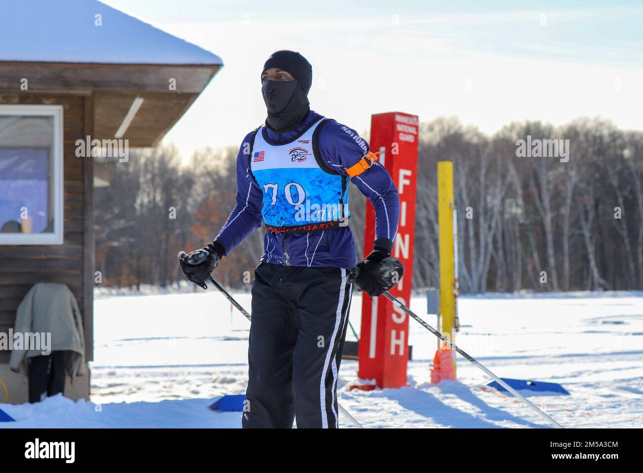 Virgin Islands Daniel Nibbs crosses the finish line during the Sprint