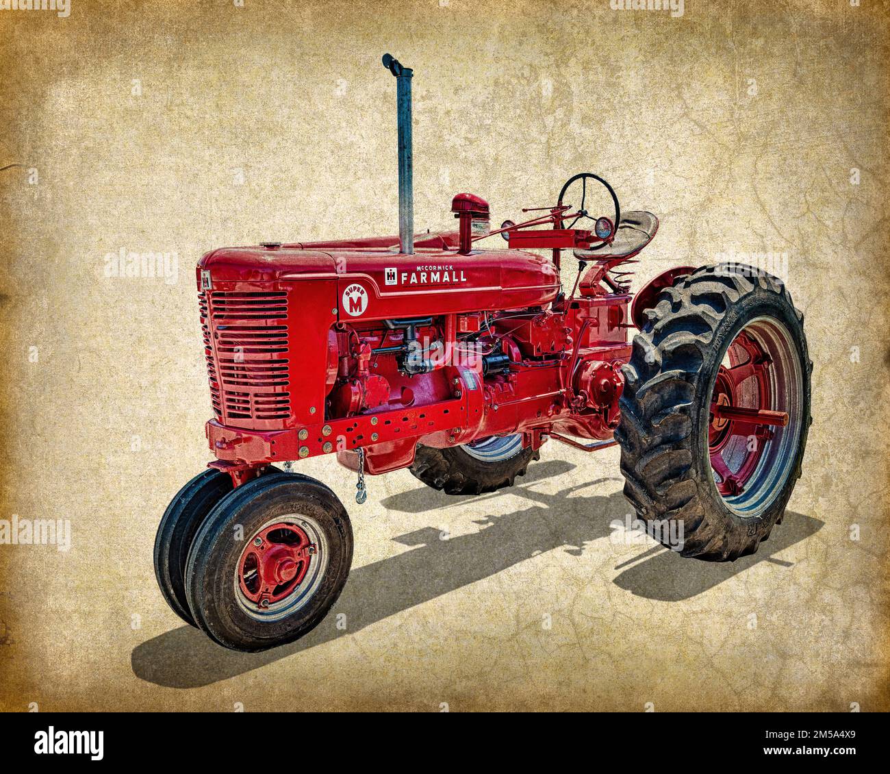 A 1950s Era McCormick International Harvester Farmall Model Super M Red 