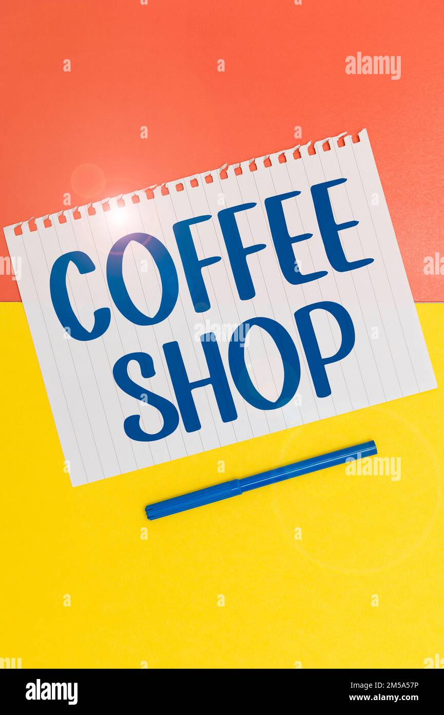 Conceptual caption Coffee Shop. Business idea small informal restaurant