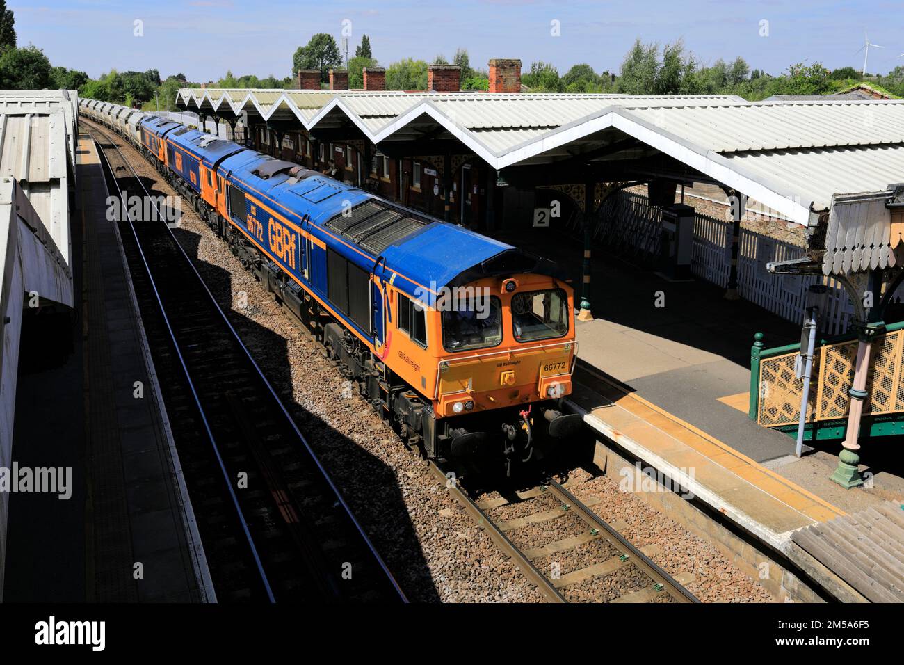 GBRF 66772 at March Station, Fenland, Cambridgeshire, England Stock Photo
