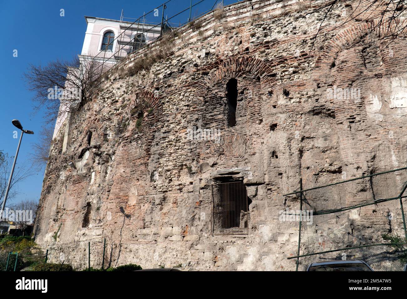 Wall of the Byzantine Hippodrome (Sphendone). Constantinople. Istanbul