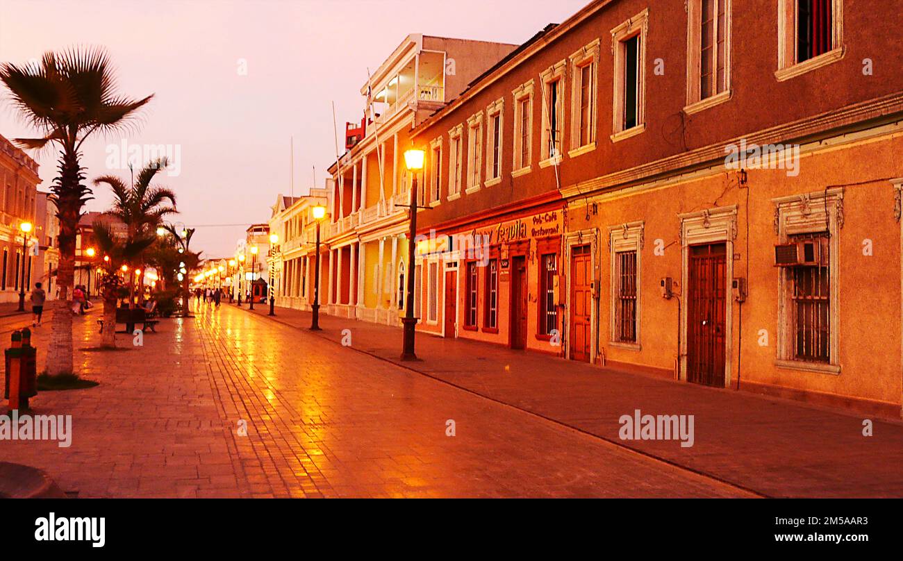 Houses of the Colonial neighborhood, Iquique, Chile Stock Photo Alamy