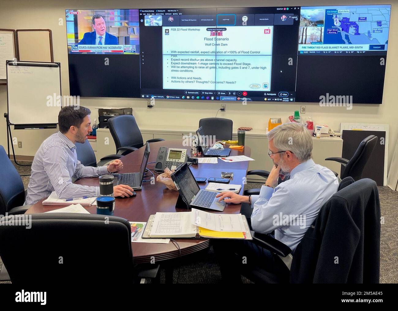 Anthony Rodino, Water Management Section chief, gives a virtual ...