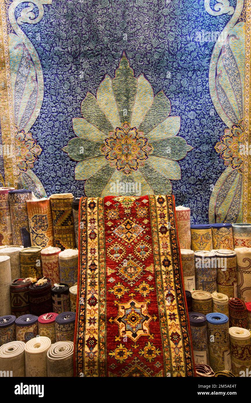 Carpet Display, Grand Bazaar, Istanbul, Turkey Stock Photo Alamy