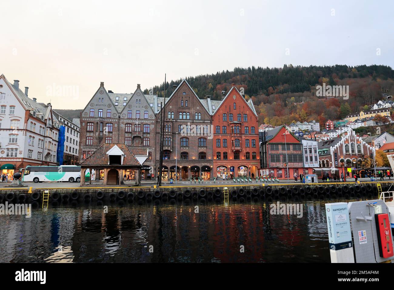 View of the port of Bergen in Norway Stock Photo