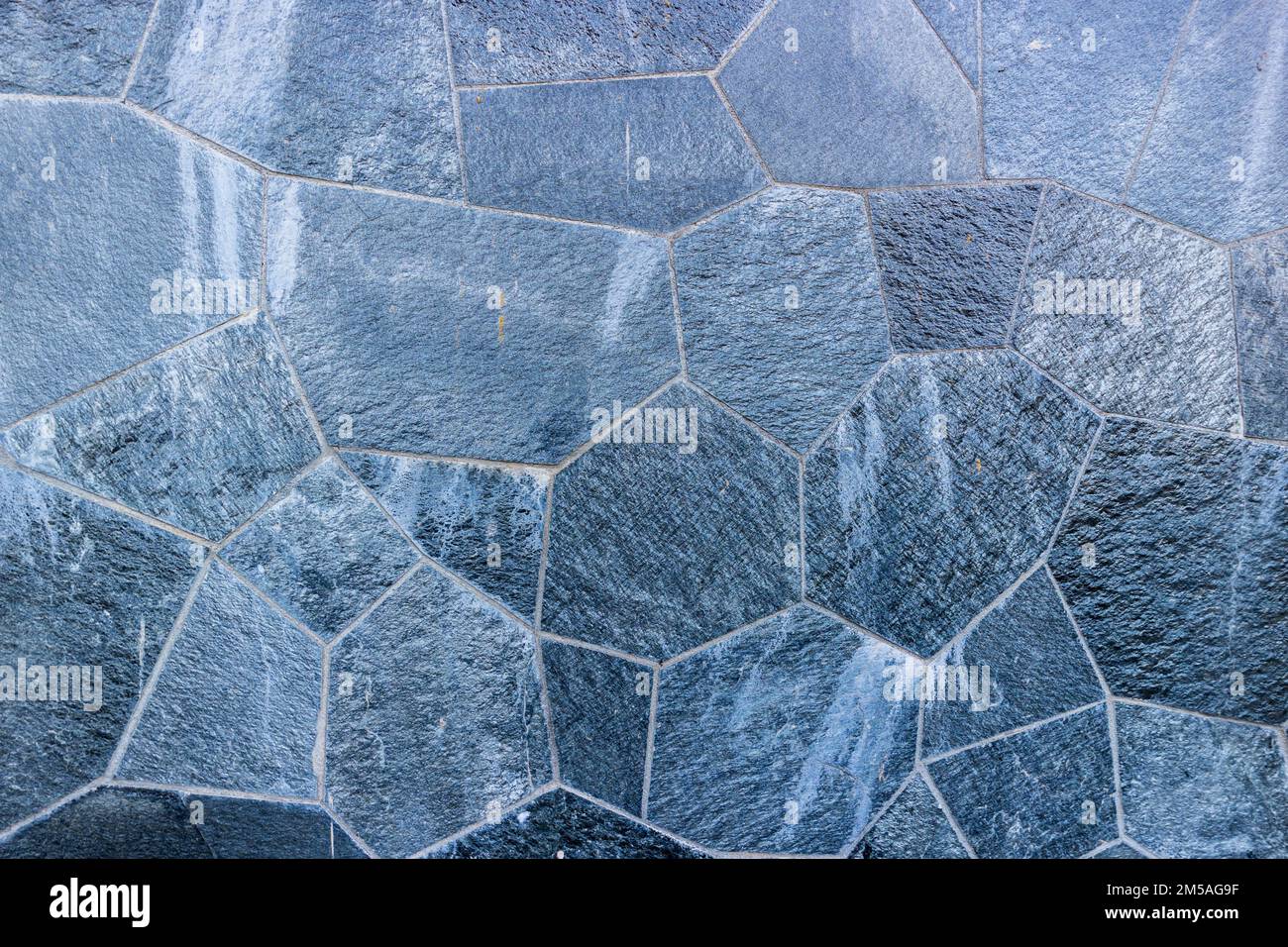 Mosaic marble natural stone wall background texture Stock Photo