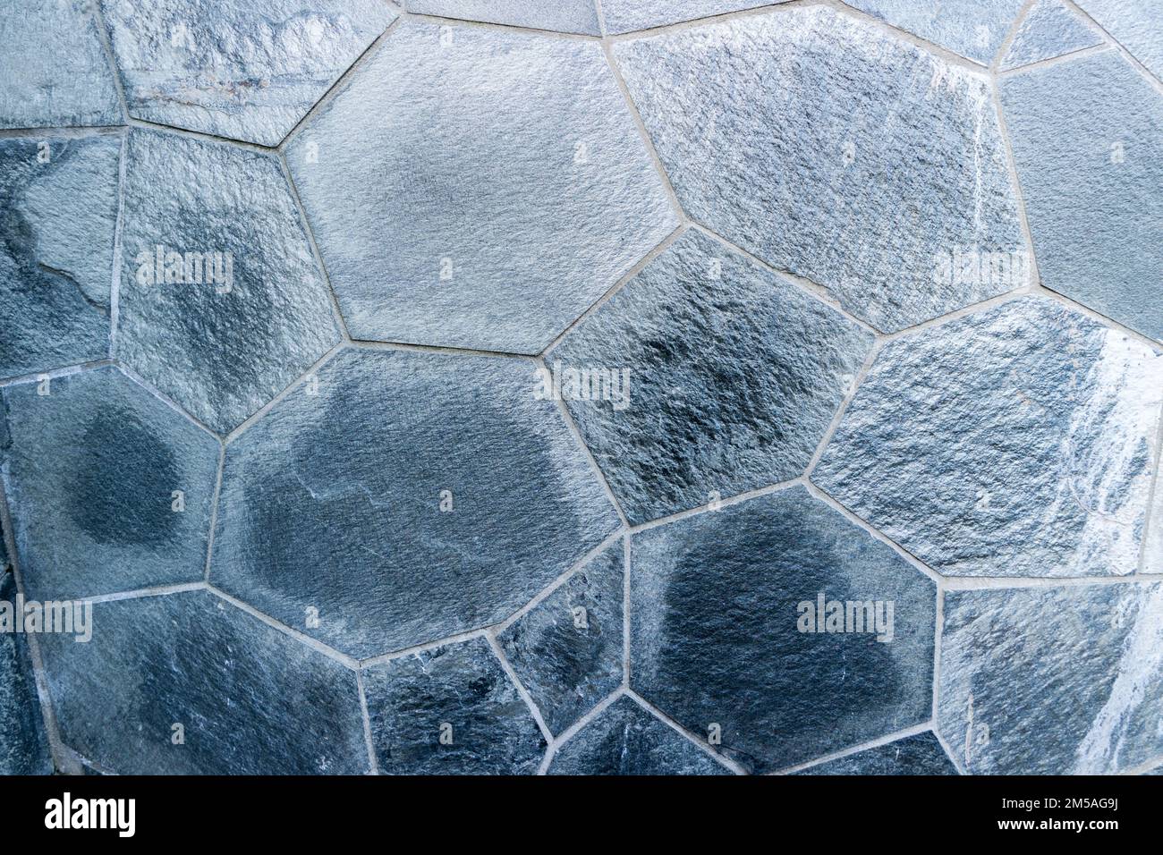 Mosaic marble natural stone wall background texture Stock Photo