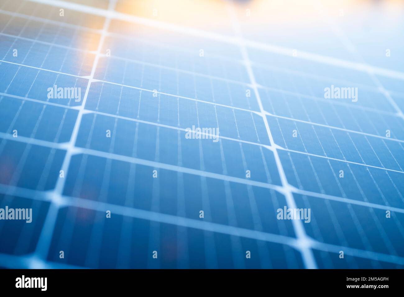 Closeup of solar panels with some reflections Stock Photo