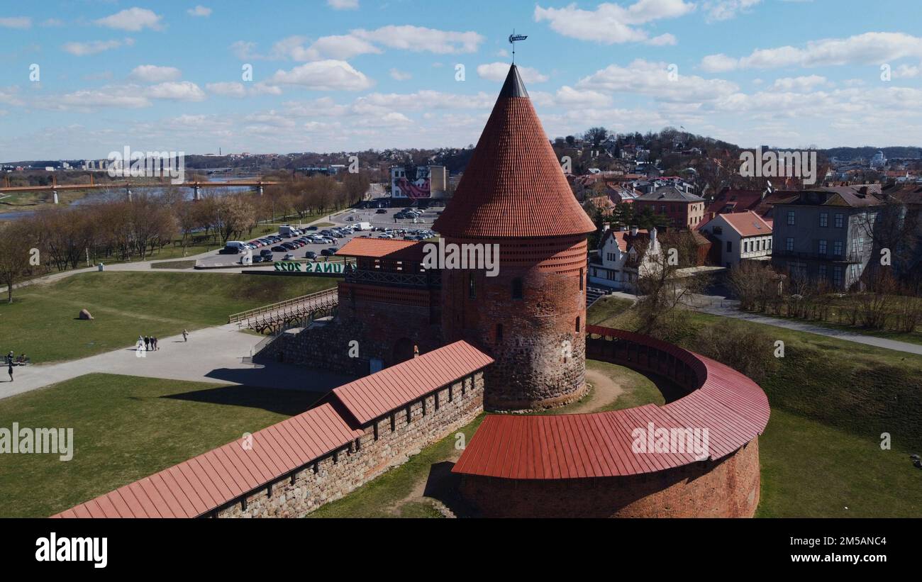 Drone aerial view kaunas city hi-res stock photography and images - Alamy