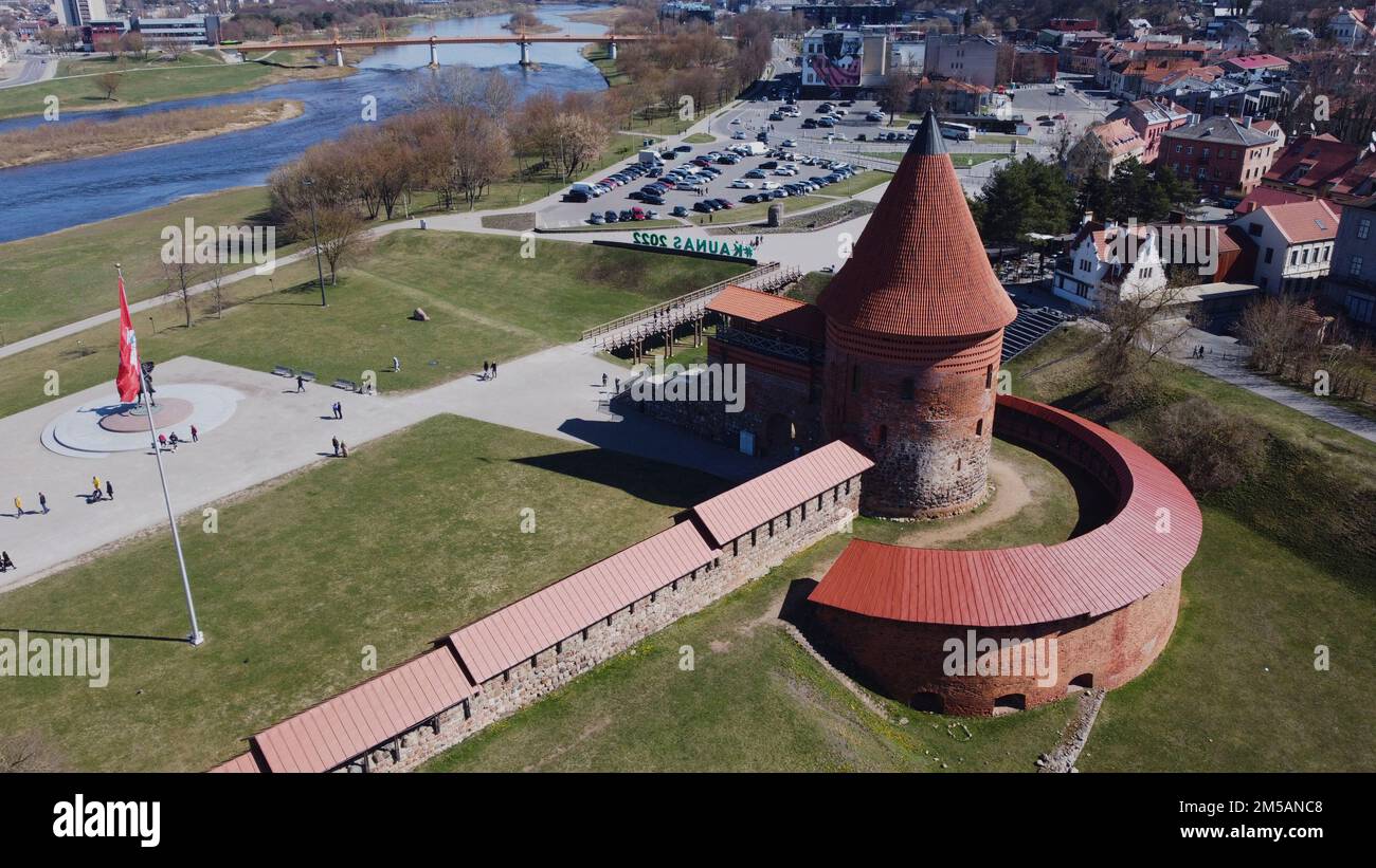 Drone aerial view kaunas city hi-res stock photography and images - Alamy