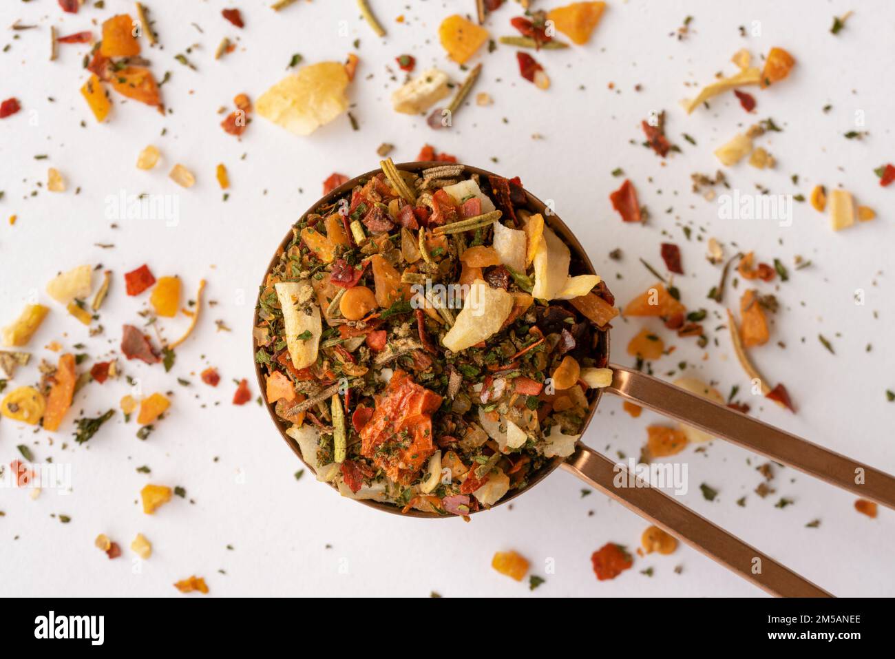 Soffritto Seasoning on a Teaspoon Stock Photo