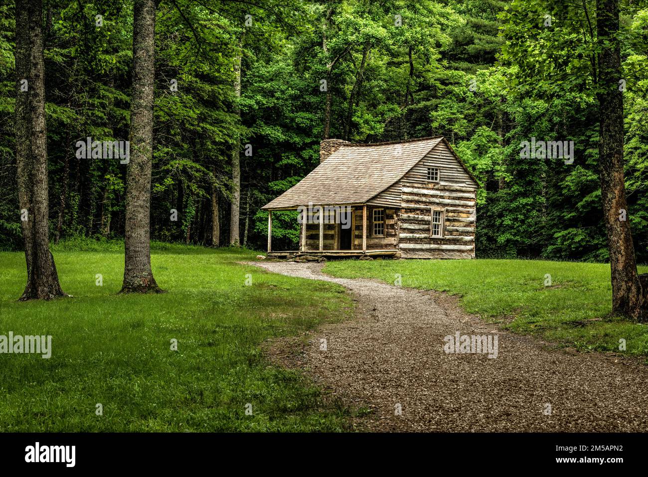 One of the most popular pioneer cabins in the Cades Cove section of the