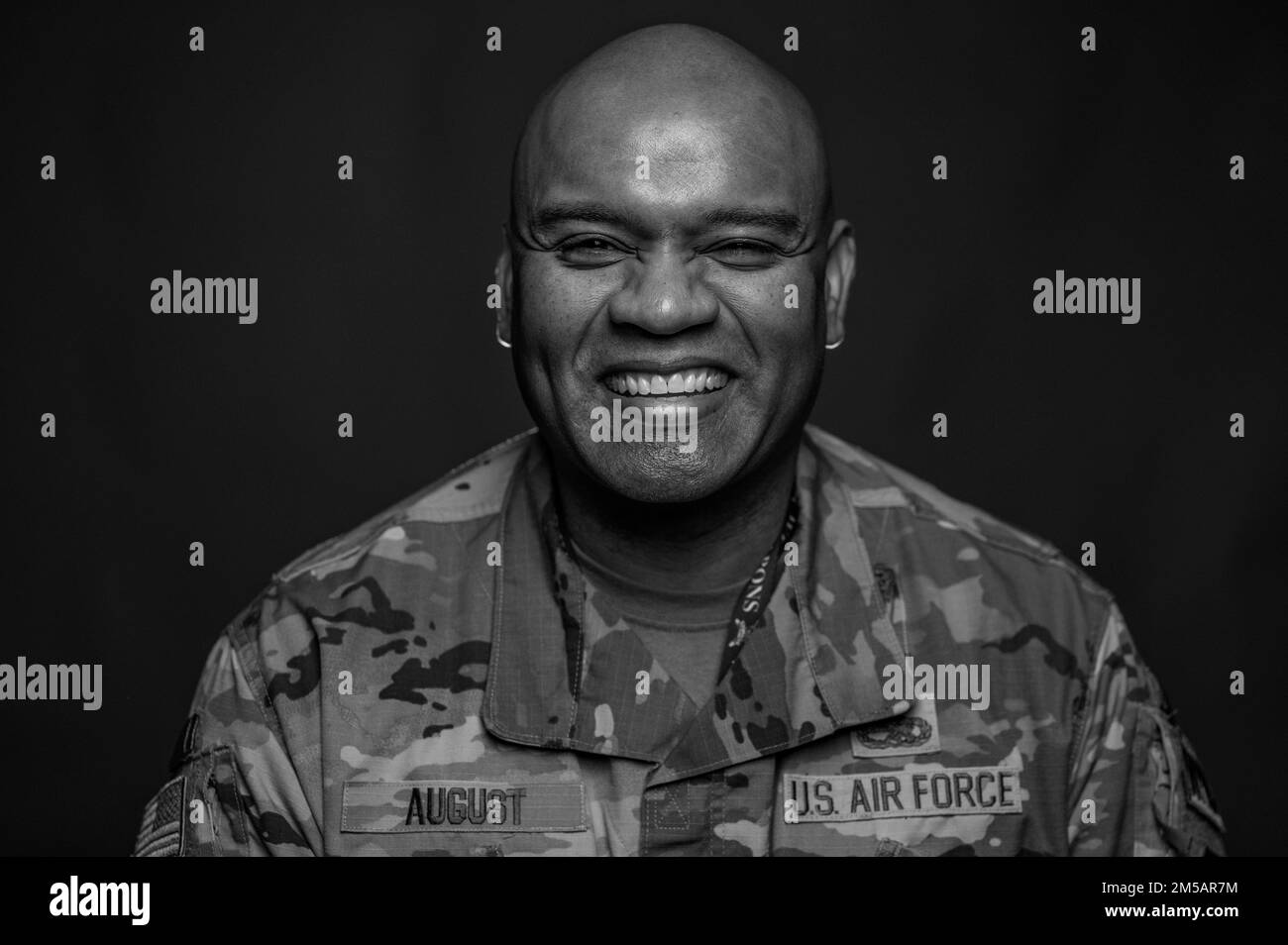 Chief Master Sgt. Christopher August. 8th Fighter Wing weapons manager, speaks about his U.S. Air Force career and his journey in earning the rank of chief. August has served for 26 years, and hopes to inspire future Black leaders. Stock Photo