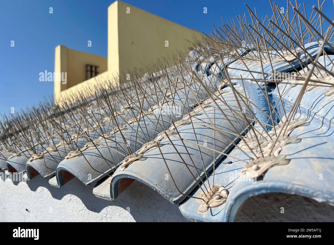 Impressions from Doha/Qatar on December 14th, 2022. Pigeon deterrent