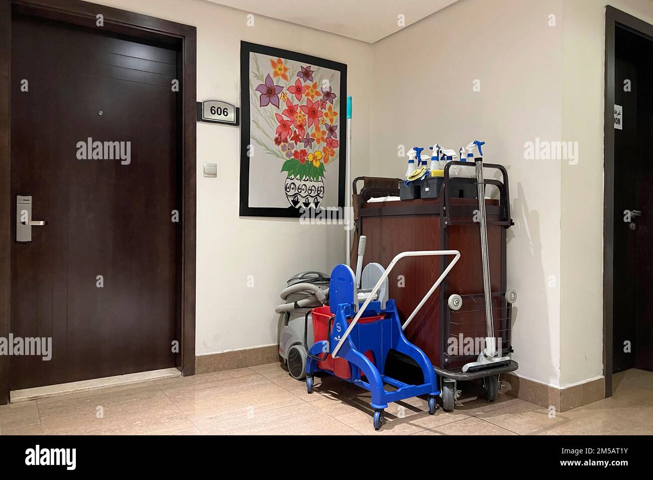 Impressions from Doha/Qatar on November 29th, 2022. Cleaning trolley of