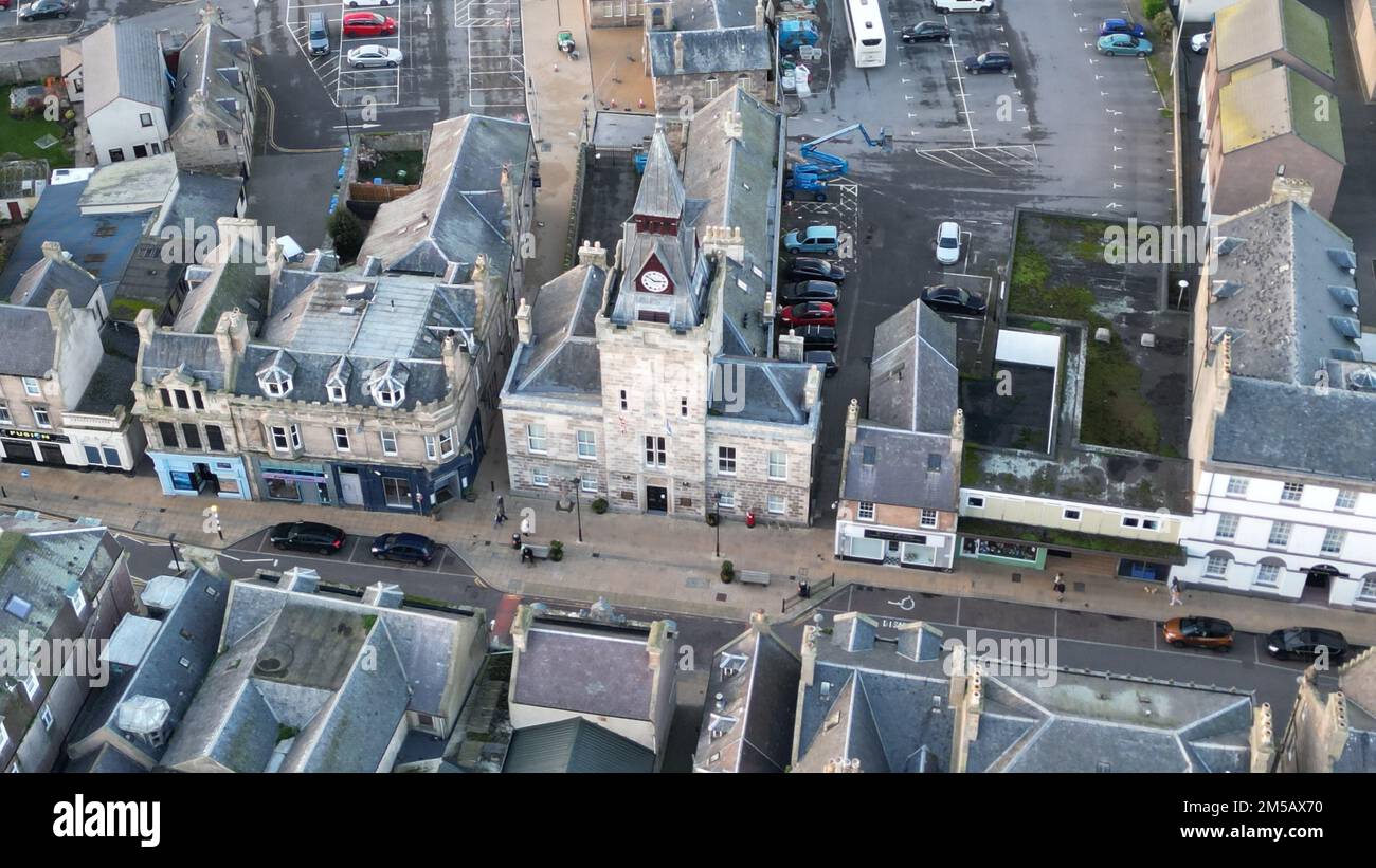 An aerial shot of Nairn town in Scotland Stock Photo Alamy