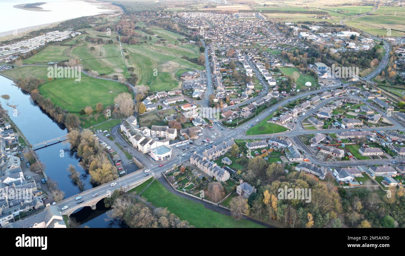 An aerial shot of Nairn town in Scotland Stock Photo - Alamy