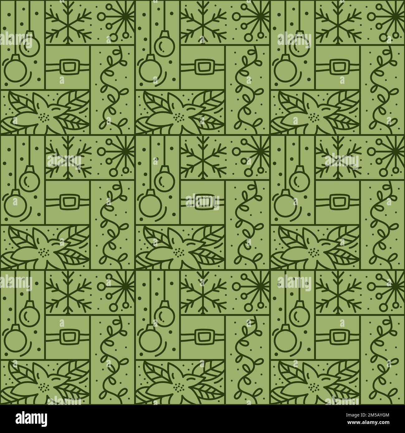 Christmas logo advent seamless pattern snowflake, gift box, house ...