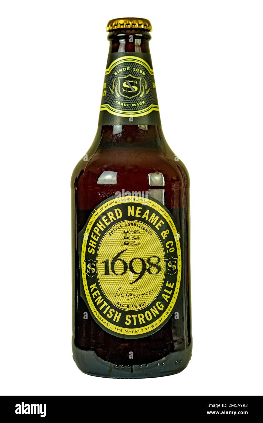 Shepherd Neame Brewery 1698 Strong Kentish Ale beer bottle current