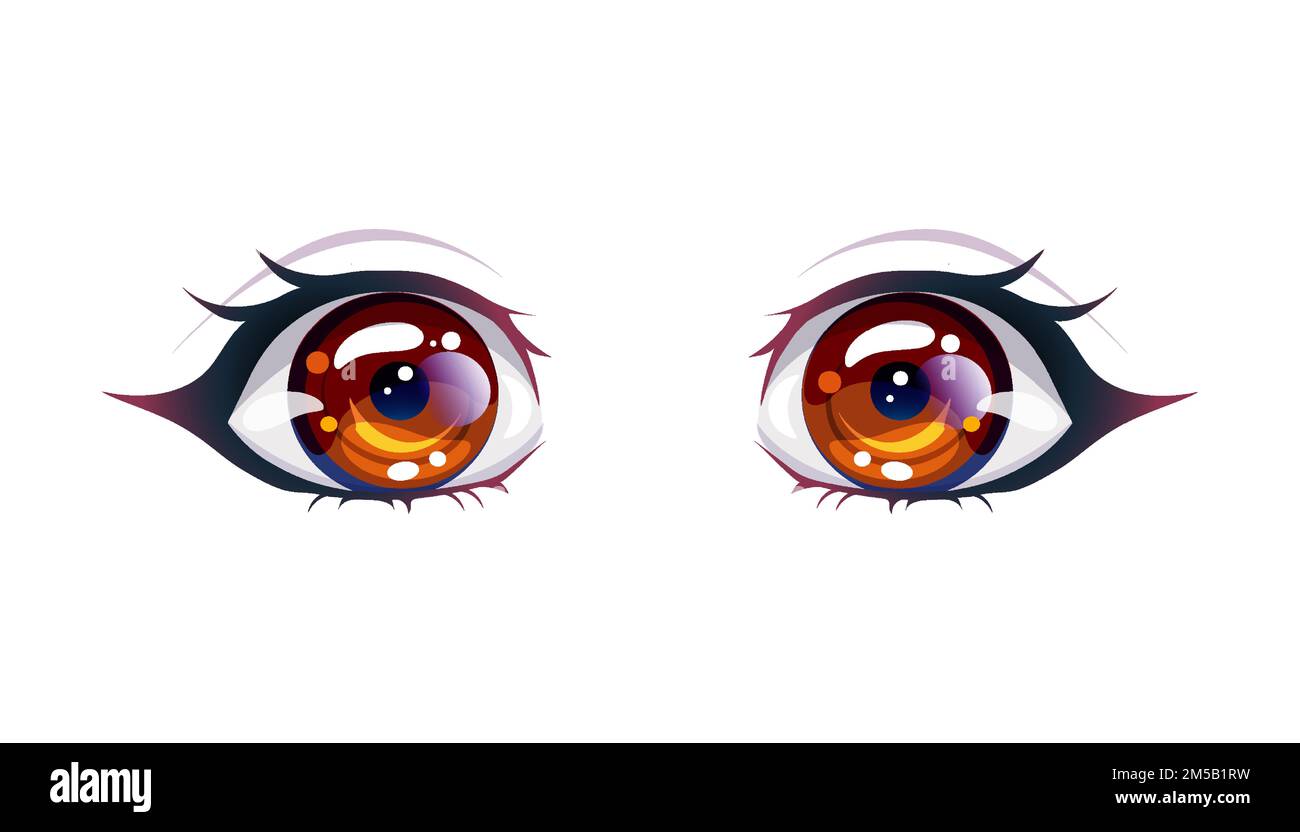 Premium Vector  Cute anime girl eyes. vector illustration