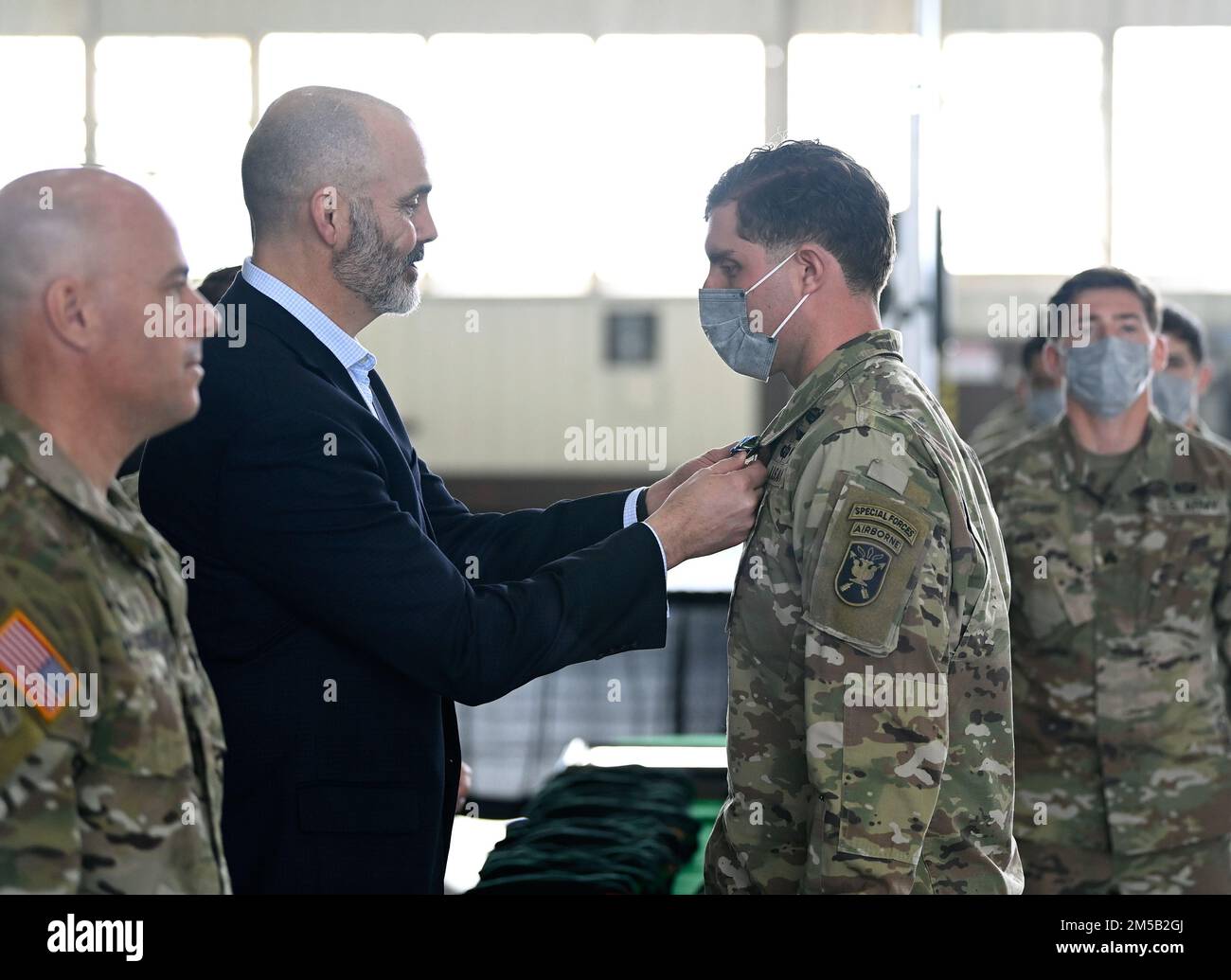 A Soldier assigned to the U.S. Army John F. Kennedy Special Warfare