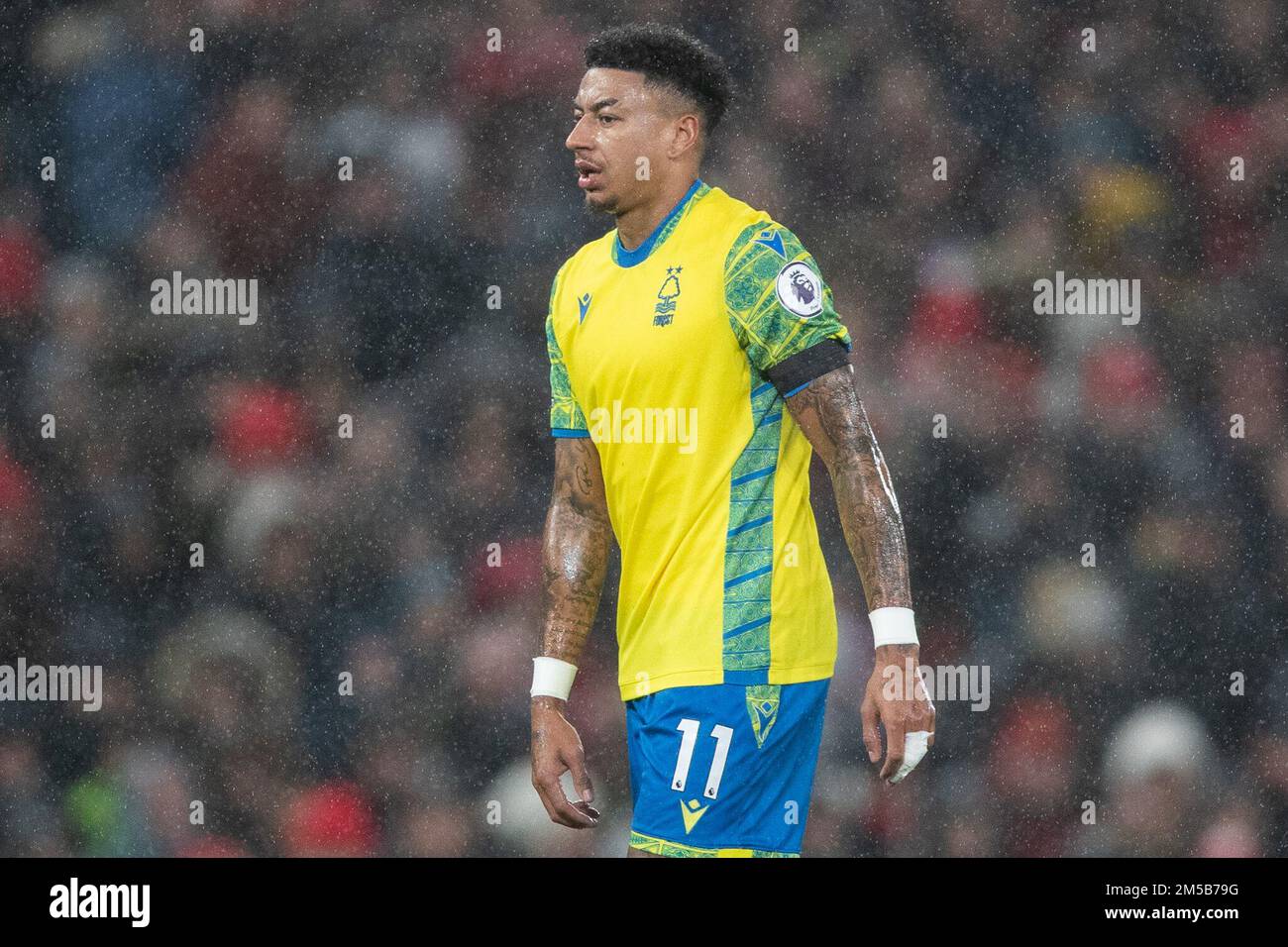 Jesse Ritchie Jesse Lingard #11 of Nottingham Forest looks on during the Premier ...