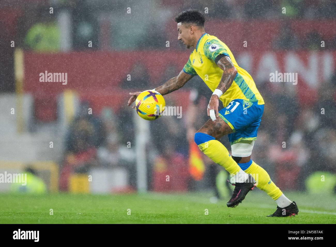 Jesse Ritchie Jesse Lingard #11 of Nottingham Forest controls the ball during the ...