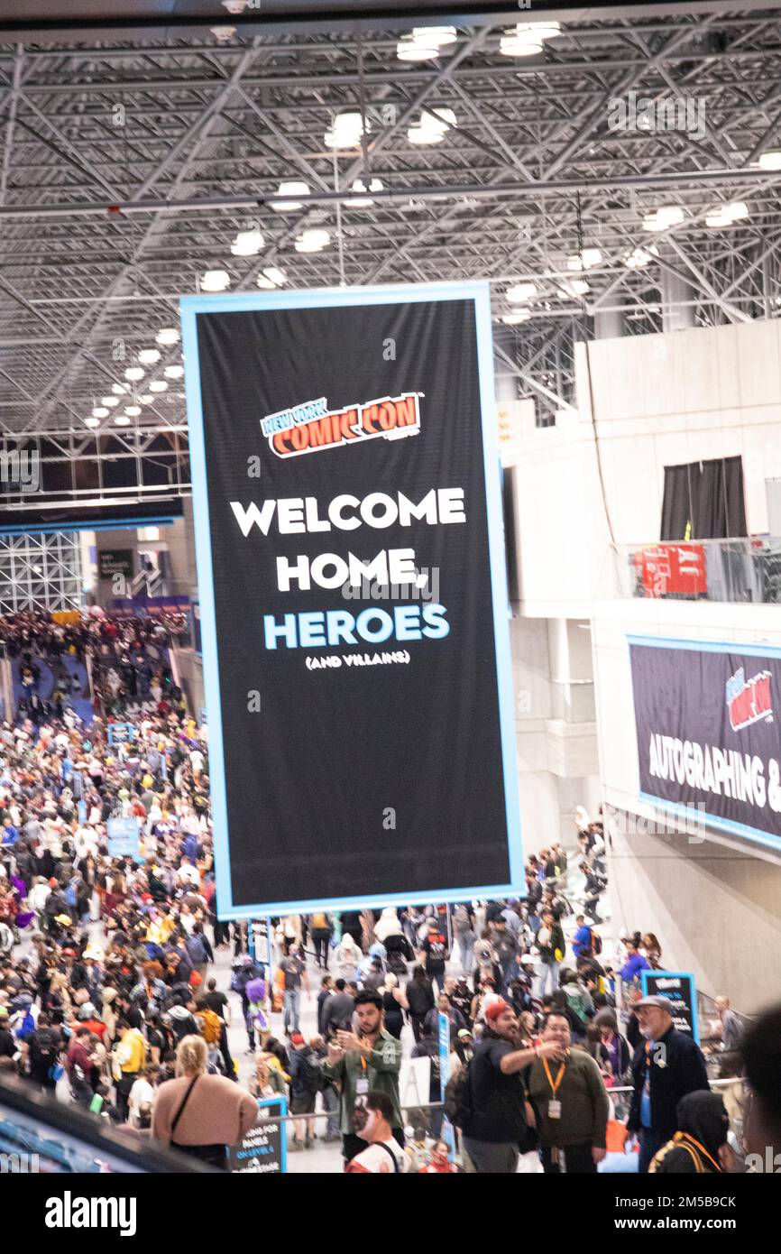 New York, USA. 08th Oct, 2022. New York Comic Con scenes, cosplayers at