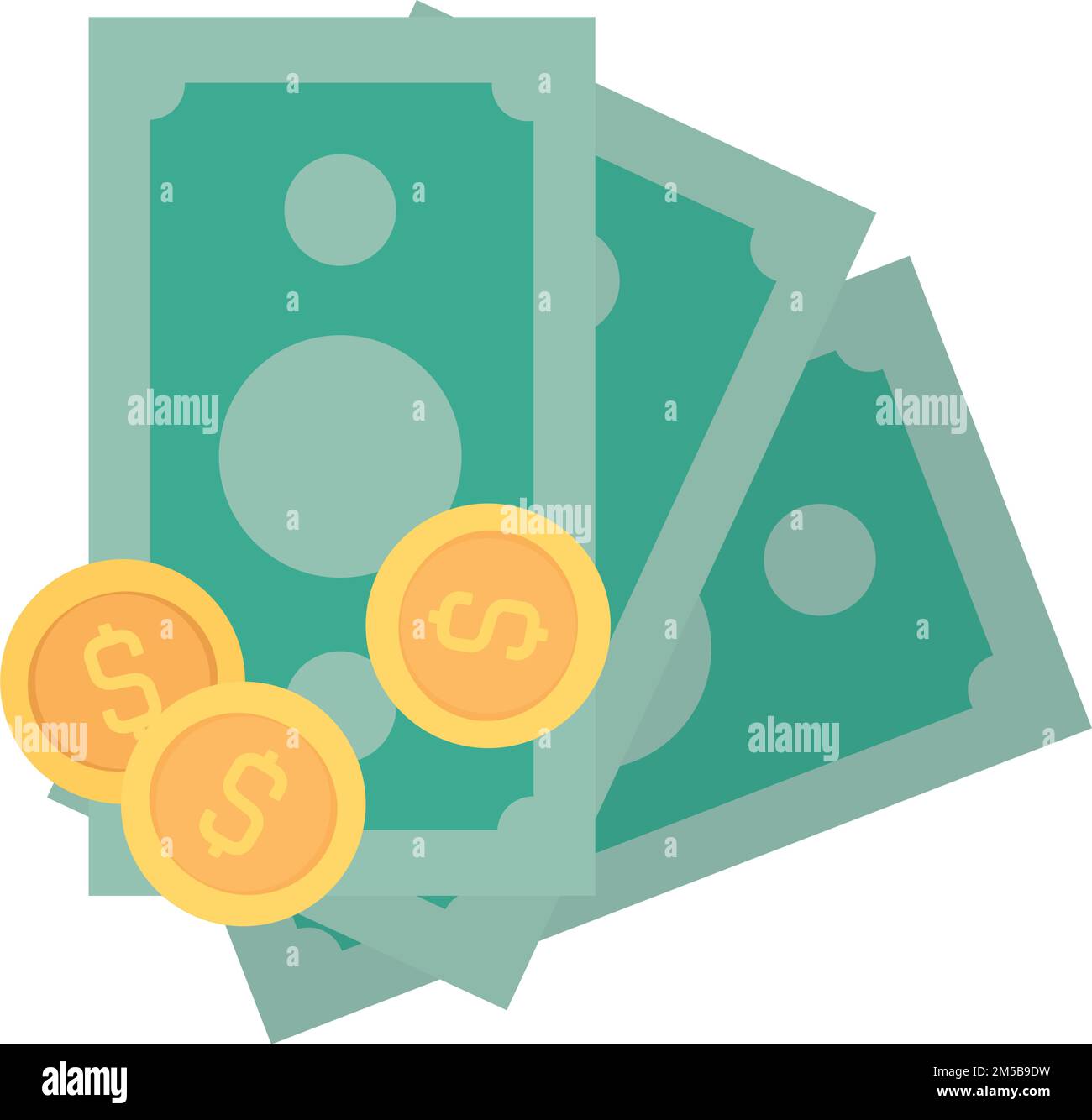 money bills and coins Stock Vector Image & Art - Alamy