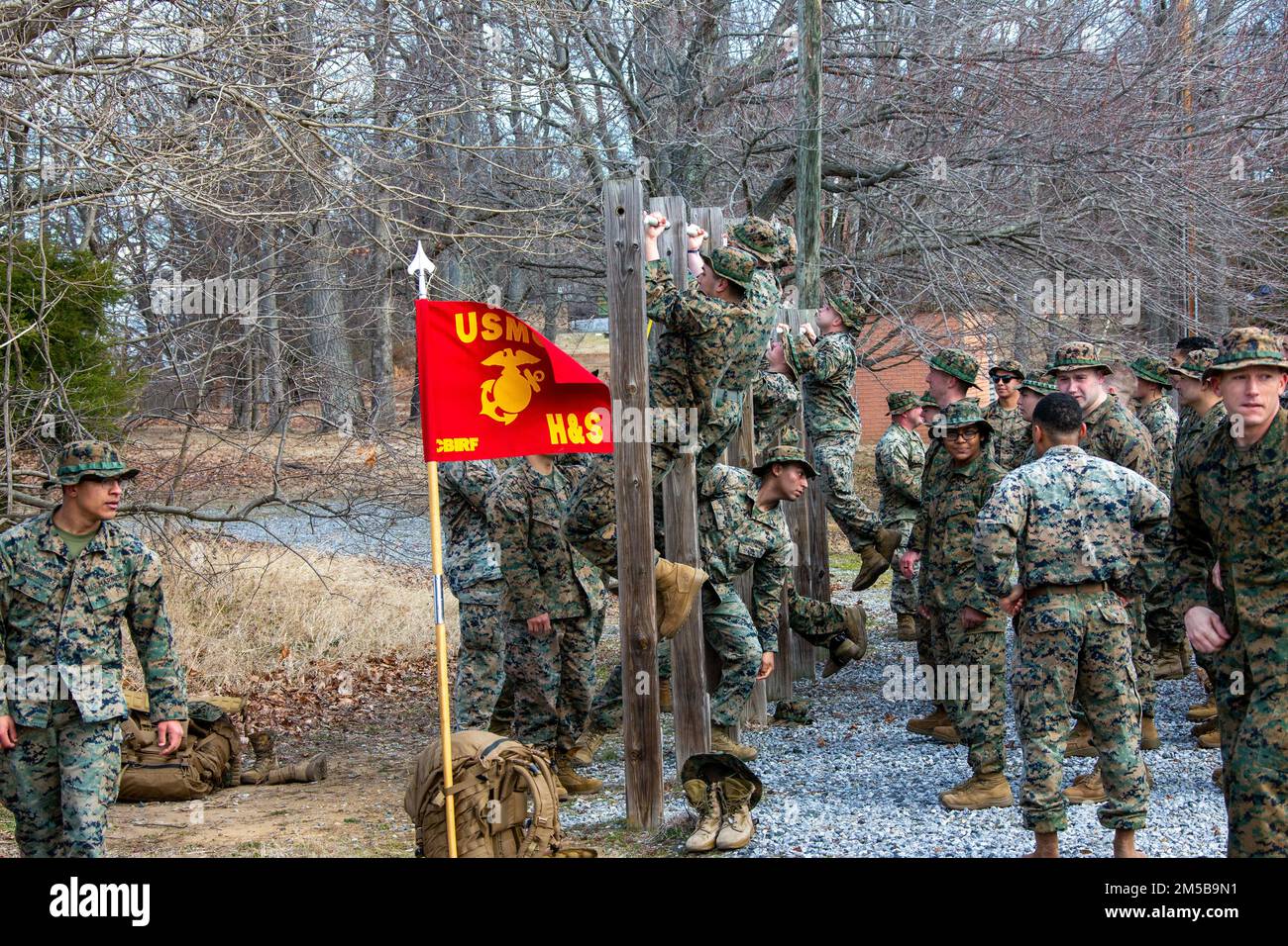 Naval Support Facility Indian Head, Maryland (February 18, 2021) U.S. Marines and Sailors with