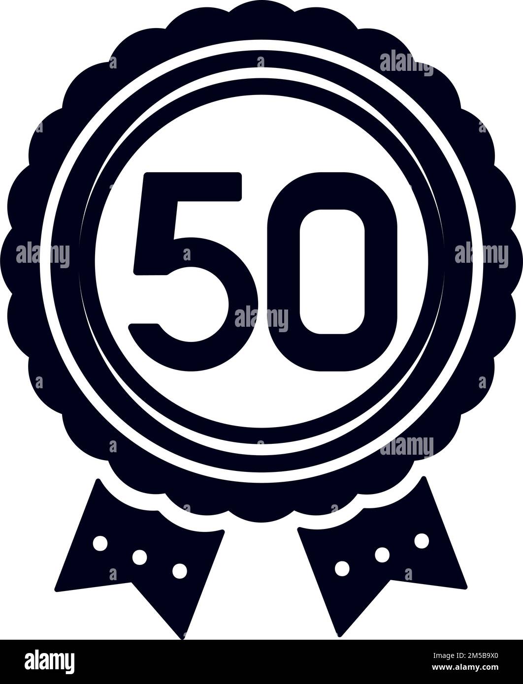 badge with number fifty Stock Vector Image & Art - Alamy