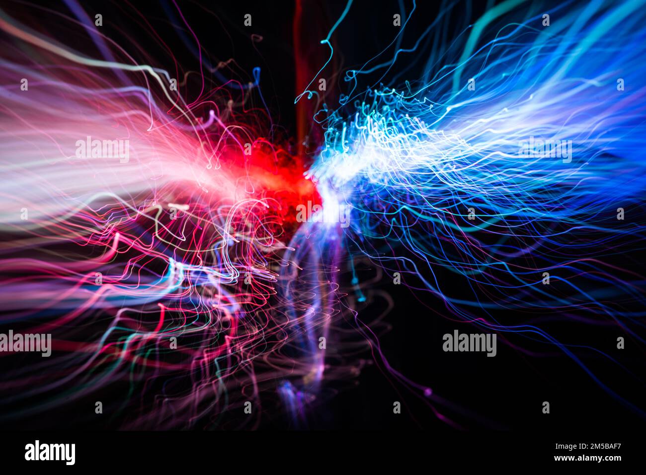 Red Blue Energy.pdf Red and blue light wave of energy with elegant glowing lines. Abstract ...