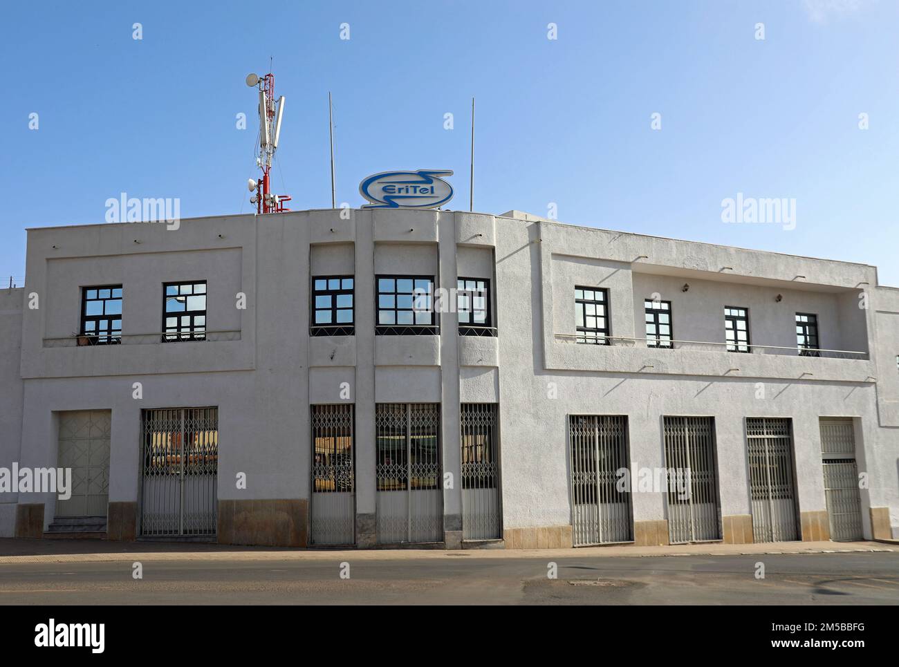 Eritel Telecom Corporation headquarters in Asmara Stock Photo