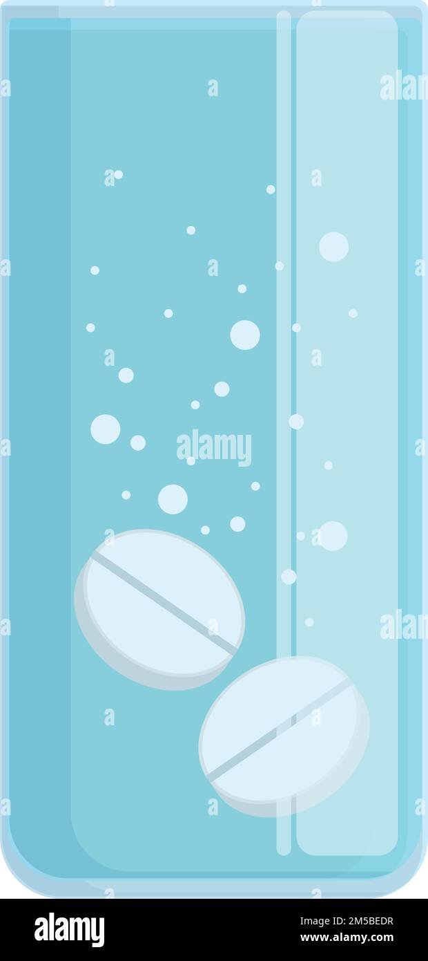 Soluble effervescent tablet icon cartoon vector. Medicine vitamin ...