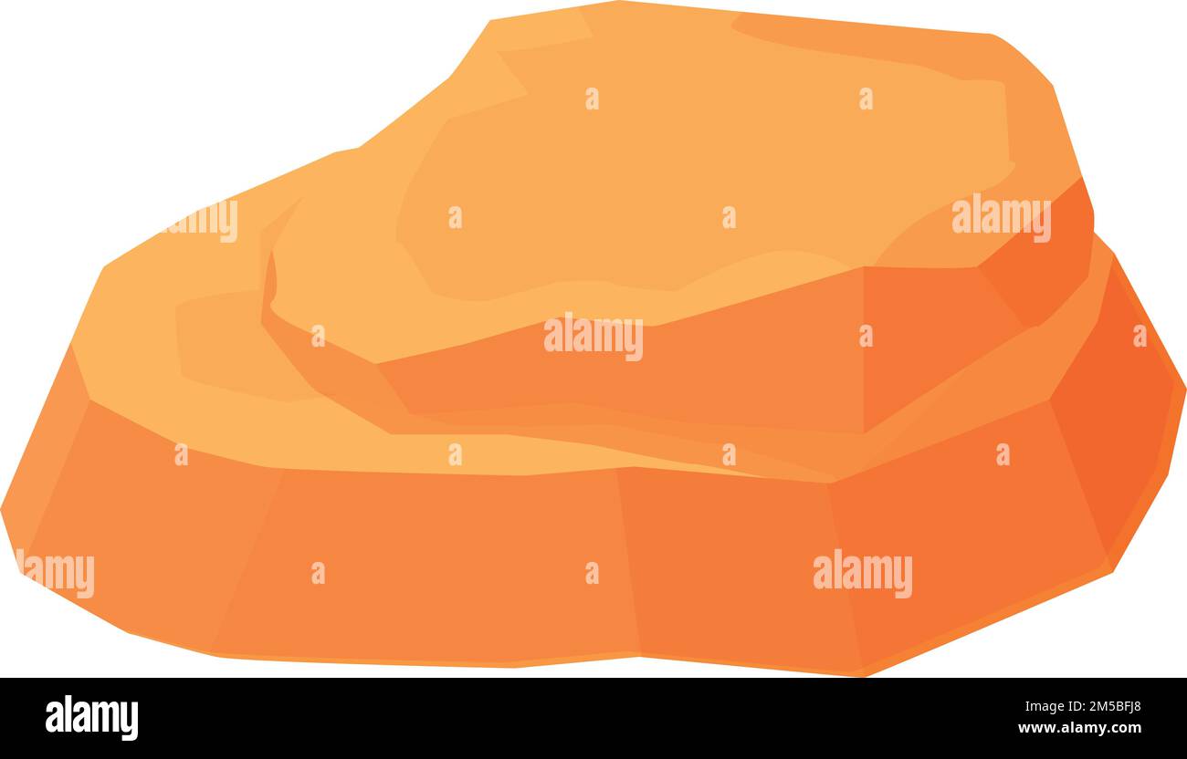 Landscape rock icon cartoon vector. Canyon cliff. Arizona park Stock