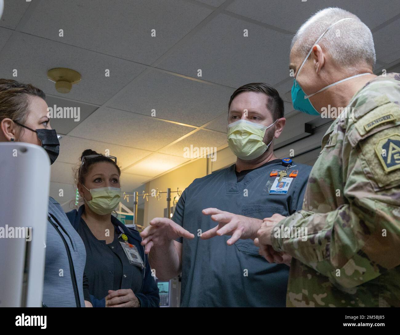 MONROE, La John Hughes, senior director critical care nurse shows U.S