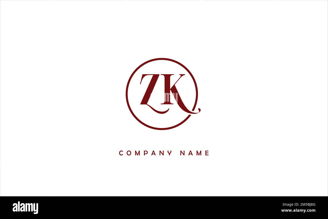 ZK, KZ Abstract Letters Logo Monogram Stock Vector Image & Art - Alamy