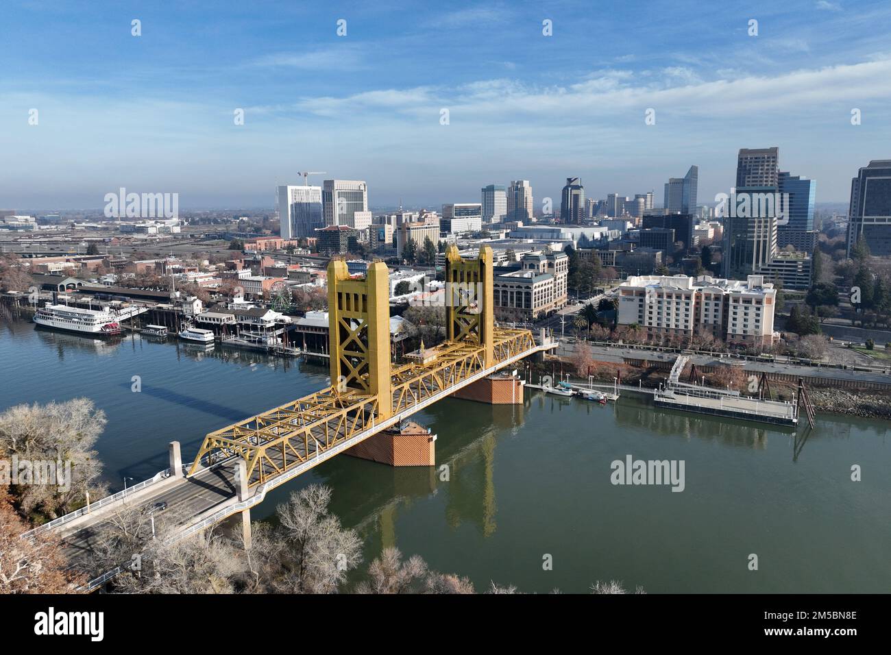 Sacramento, United States. 24th Dec, 2022. A general overall aerial