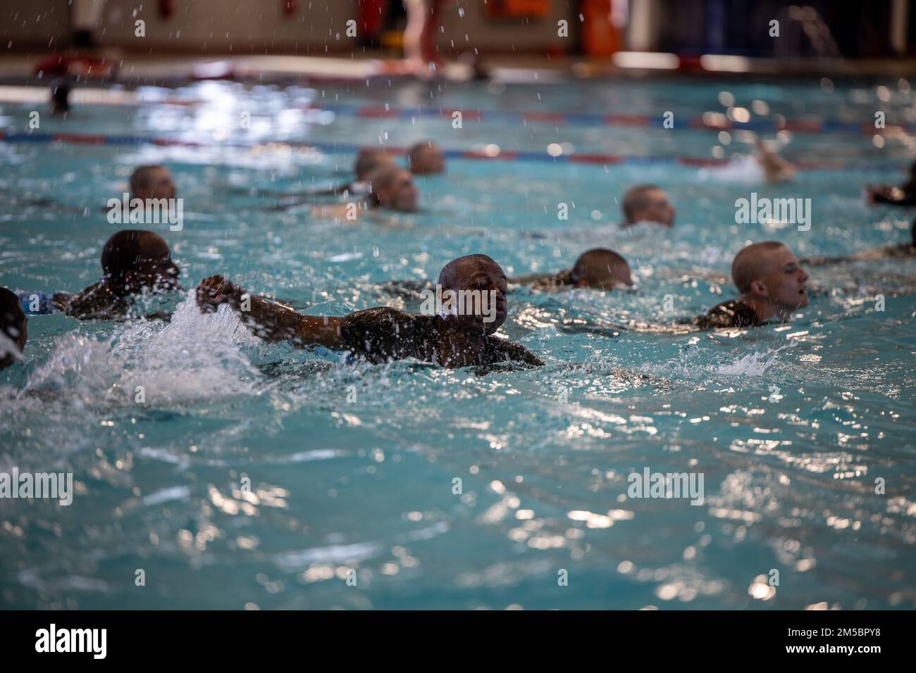 Recruits with Hotel company, 2nd Recruit Training Battalion, practice