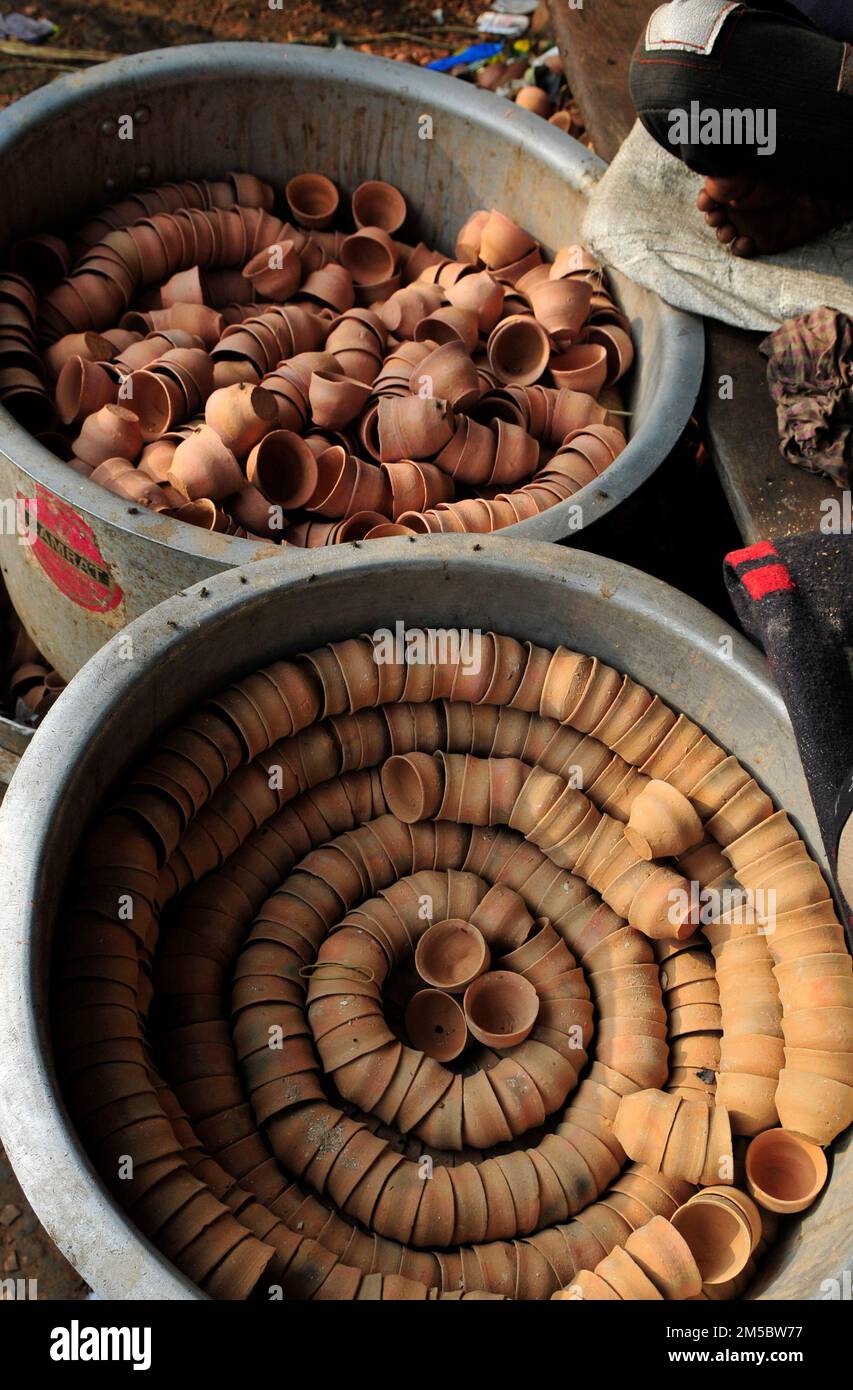 Traditional Kulhad cups Indian tea cups Stock Photo Alamy
