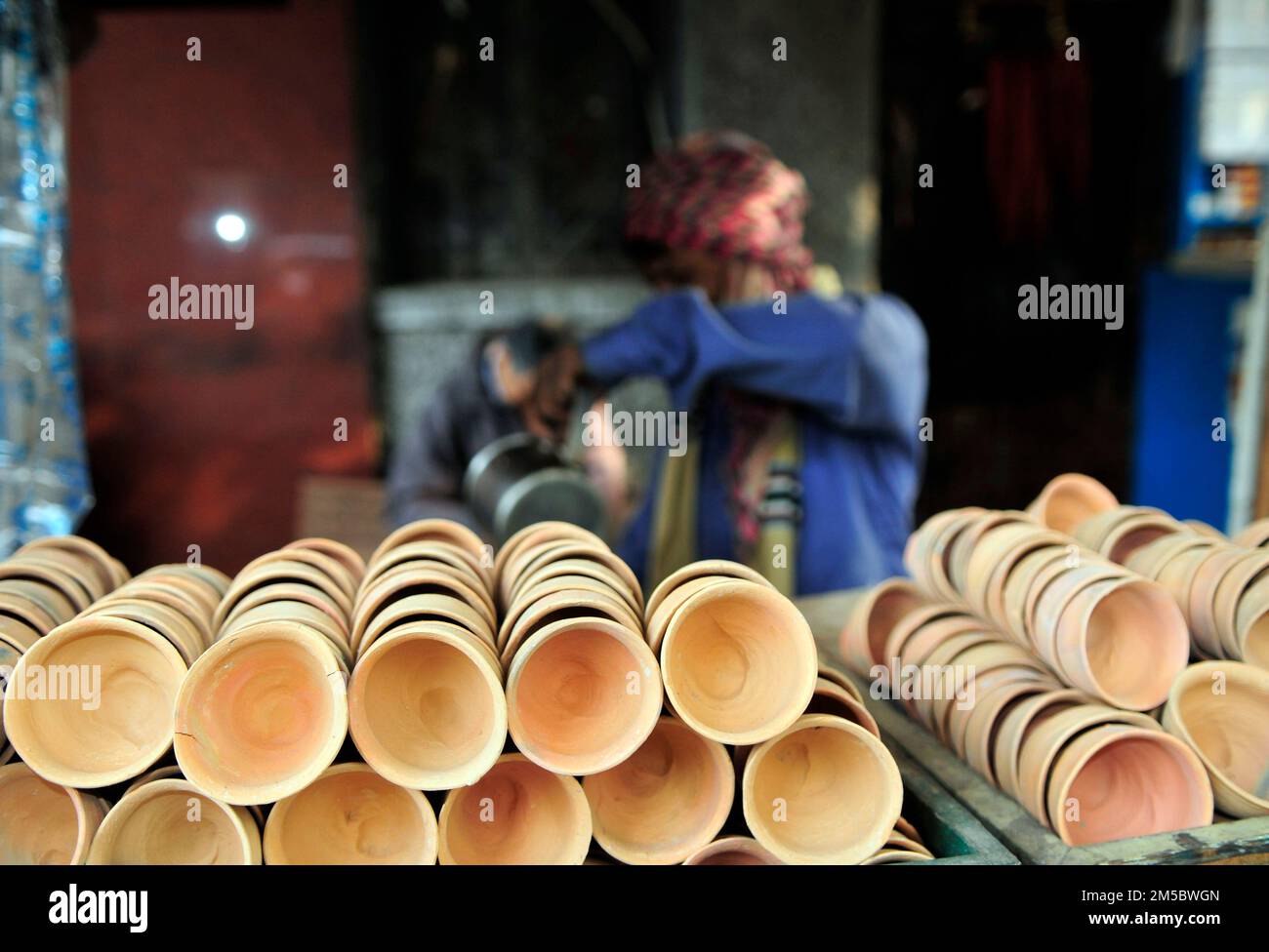 Traditional Kulhad cups Indian tea cups Stock Photo Alamy