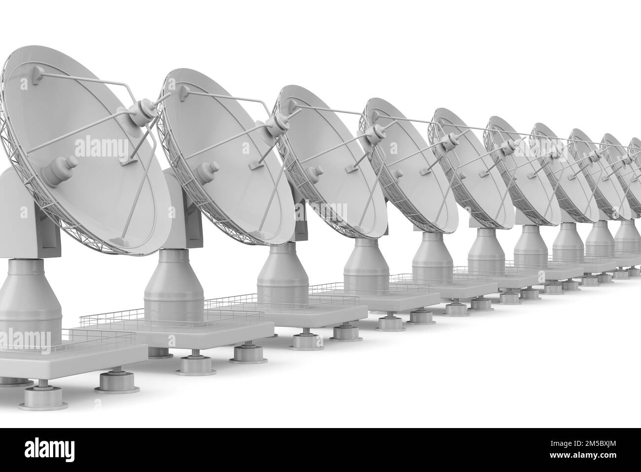 satellite dish on white background. Isolated 3D illustration Stock ...