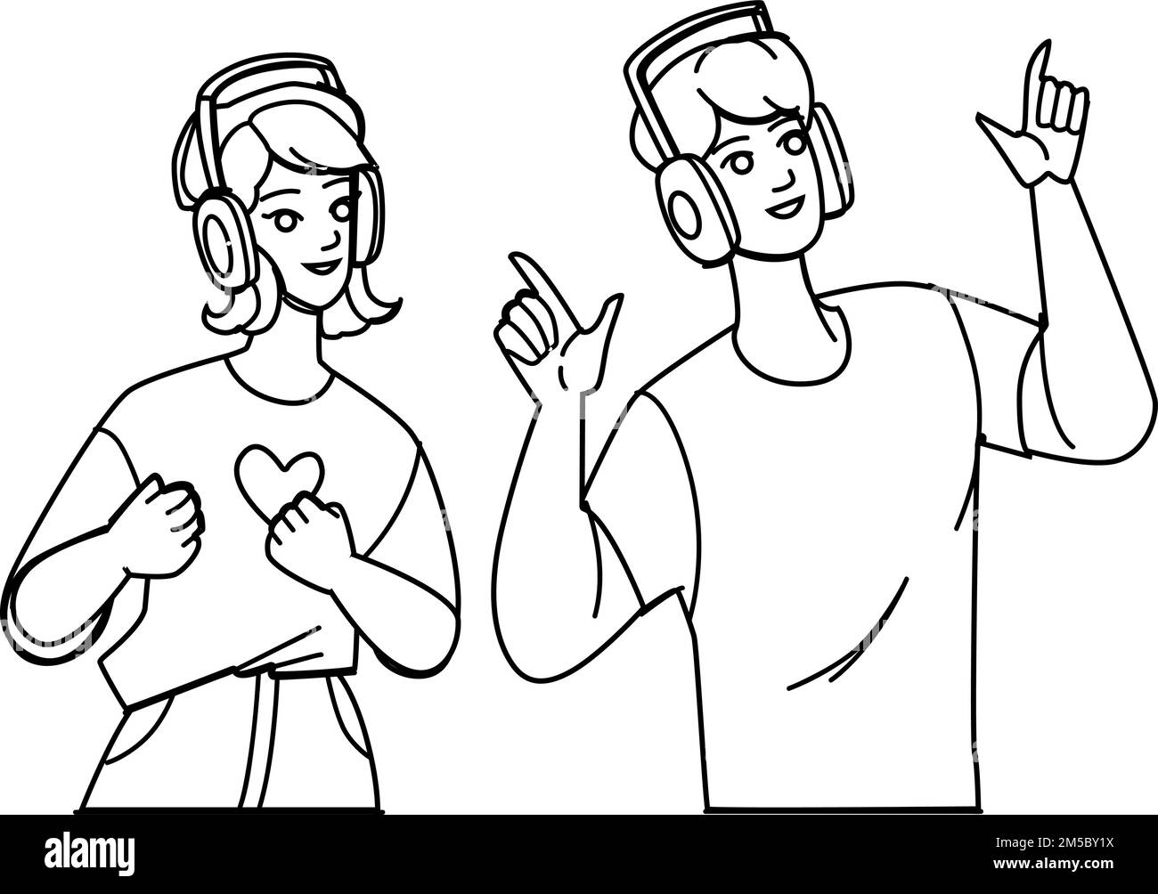 Couple Listening Music Vector Stock Vector Image Art Alamy Couple listening music vector stock vector image art alamy