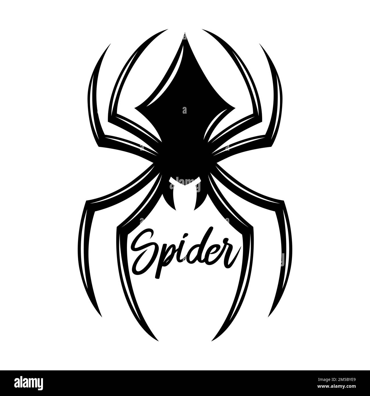 Modern poisonous black spider logo Stock Vector Image & Art - Alamy