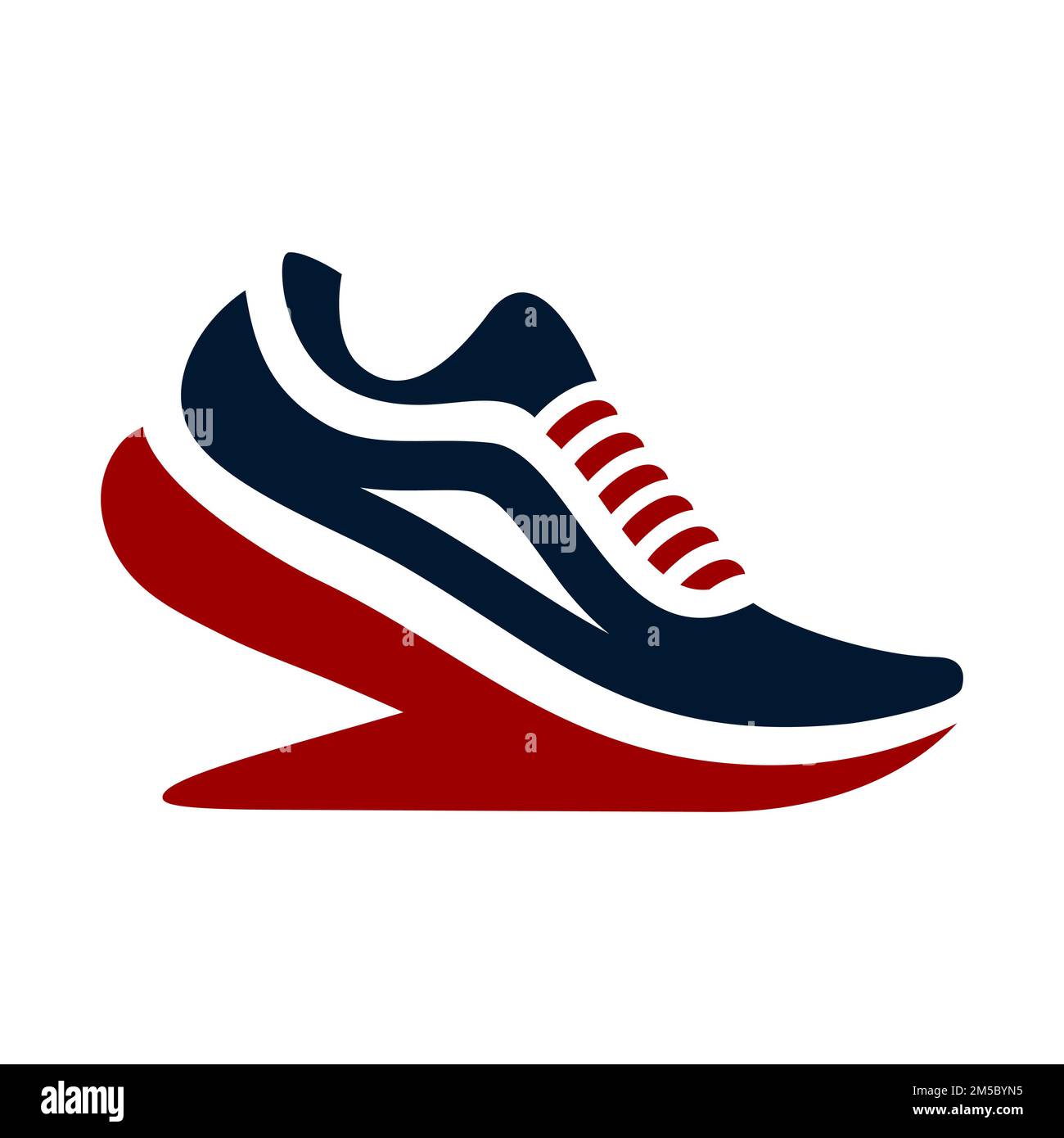 Modern designer men's sneaker logo Stock Vector