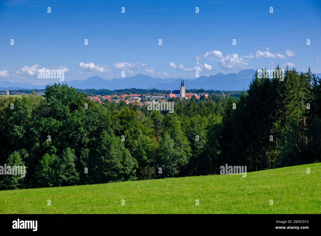 Pilgrimage Church of St. Mary's Assumption in Tuntenhausen, Upper Bavaria, Bavaria, Germany Stock Photo