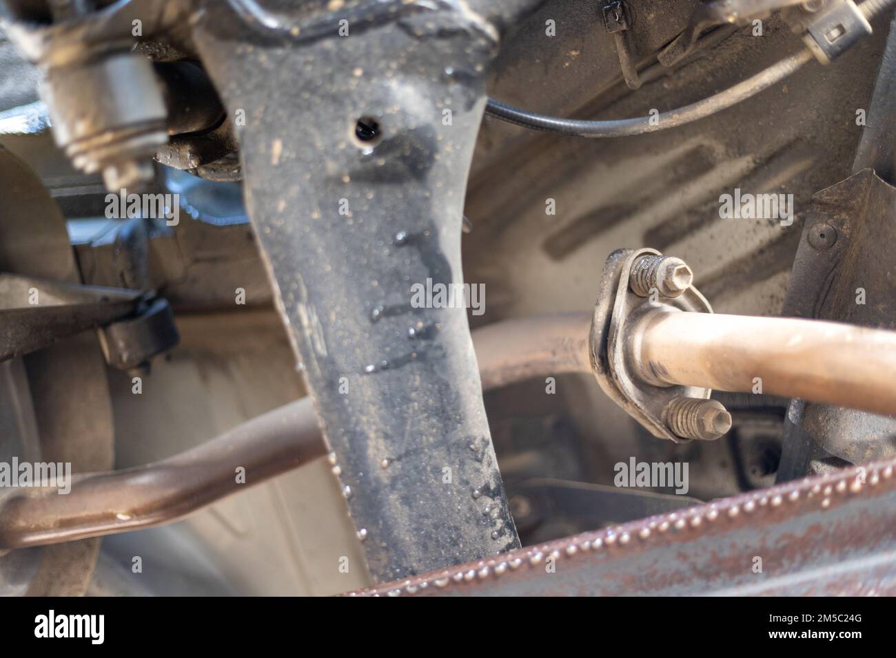 Vehicle underbody exhaust pipe of catalyst and exhaust system Stock