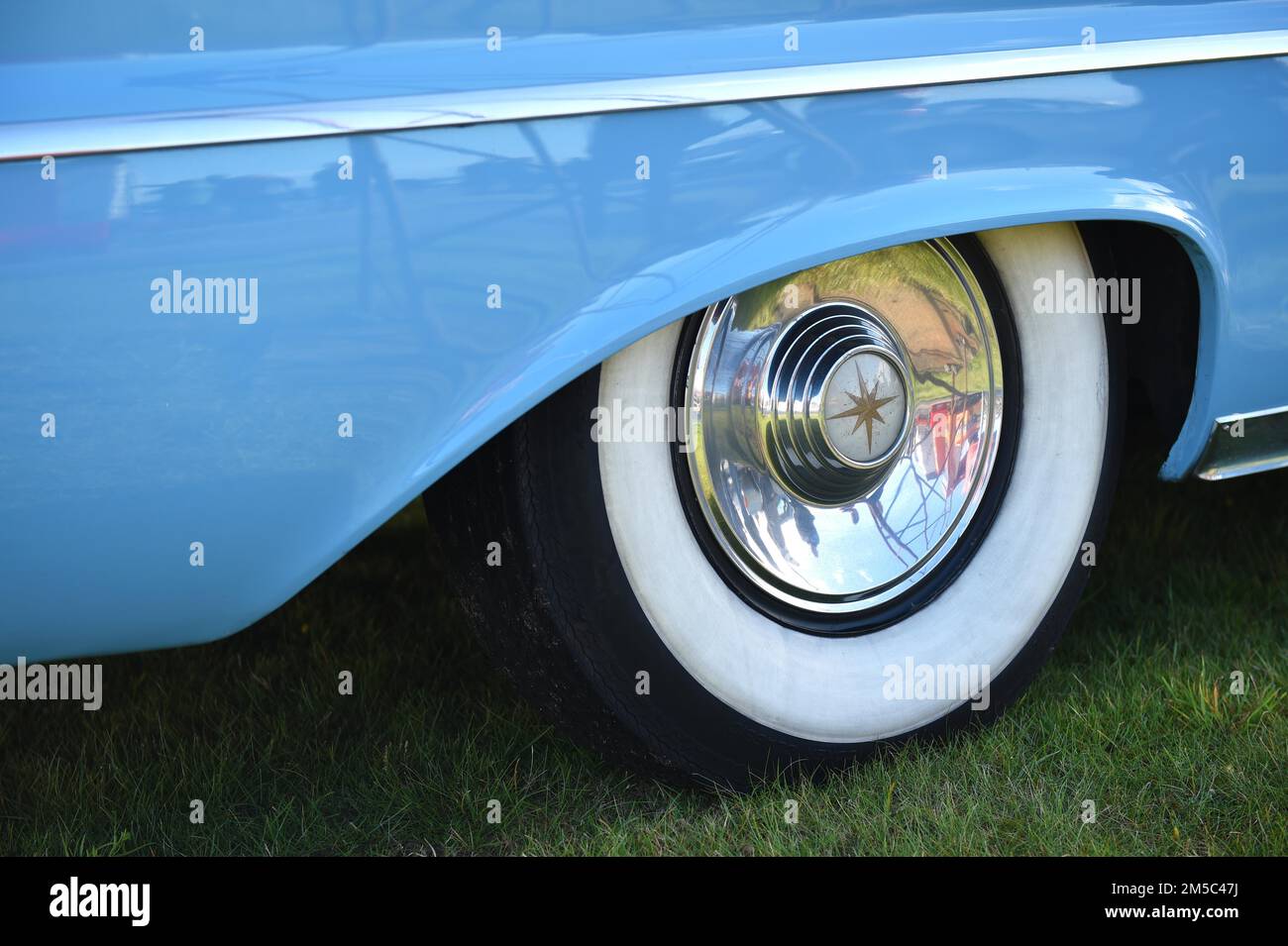 Lincoln Premiere Hardtop 1957, at a classic car meeting in Buesum, Germany Stock Photo