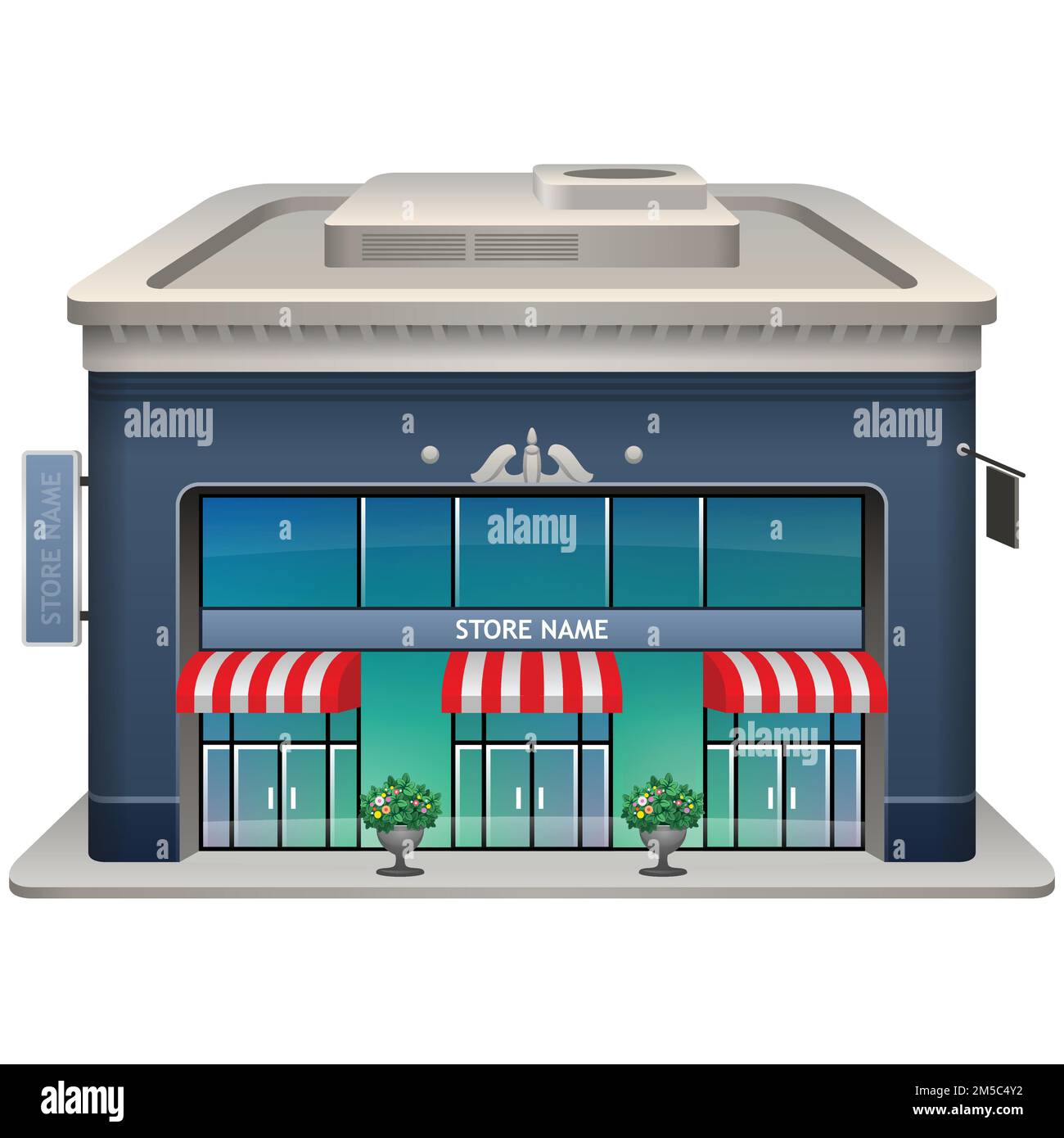 Icon of the facade of a store. Vector illustration. Eps 10. Stock Vector