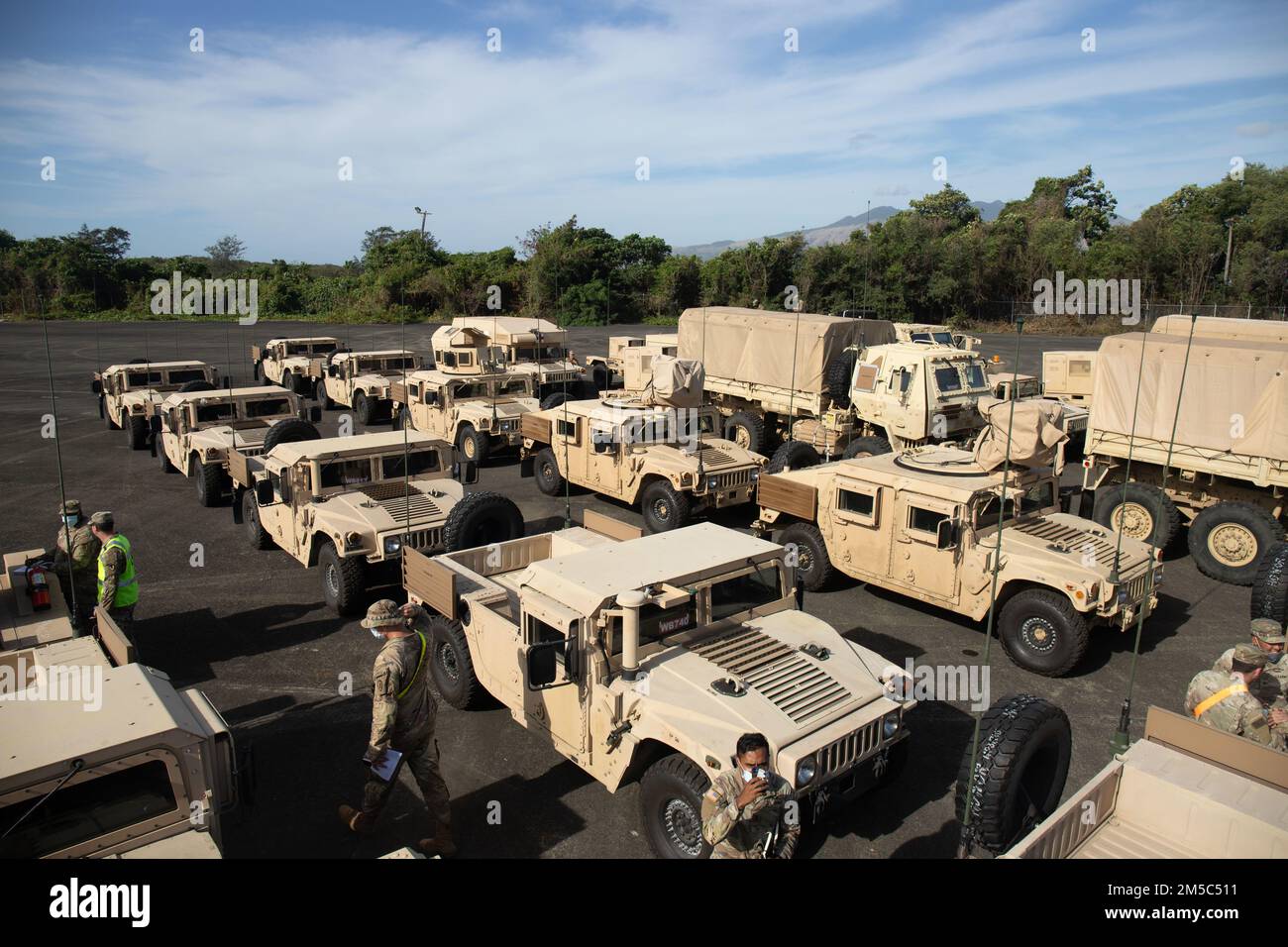 Vehicles from Army Propositioned Stock-3, also known as APS Afloat, is ...